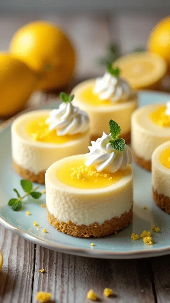 Mini Lemon Cheesecakes