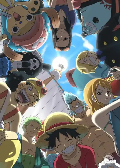 one piece is surrounded by other characters