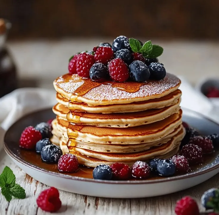 Vanilla Cinnamon Buttermilk Pancakes Recipe