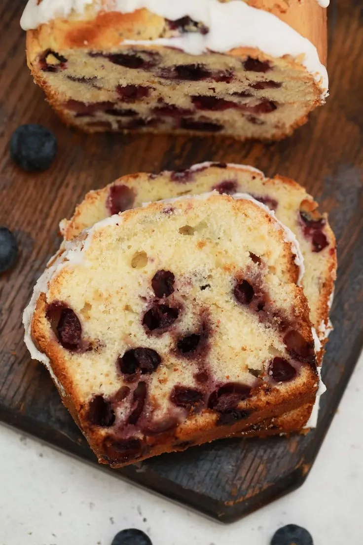 Delicious Blueberry Cream Cheese Loaf with Simple Glaze