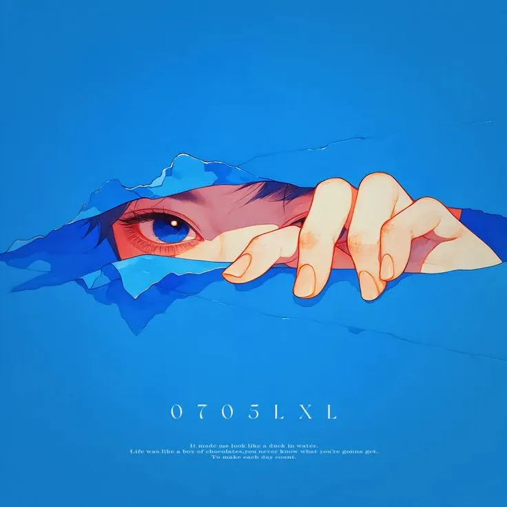 an image of a person's hand appearing through torn paper