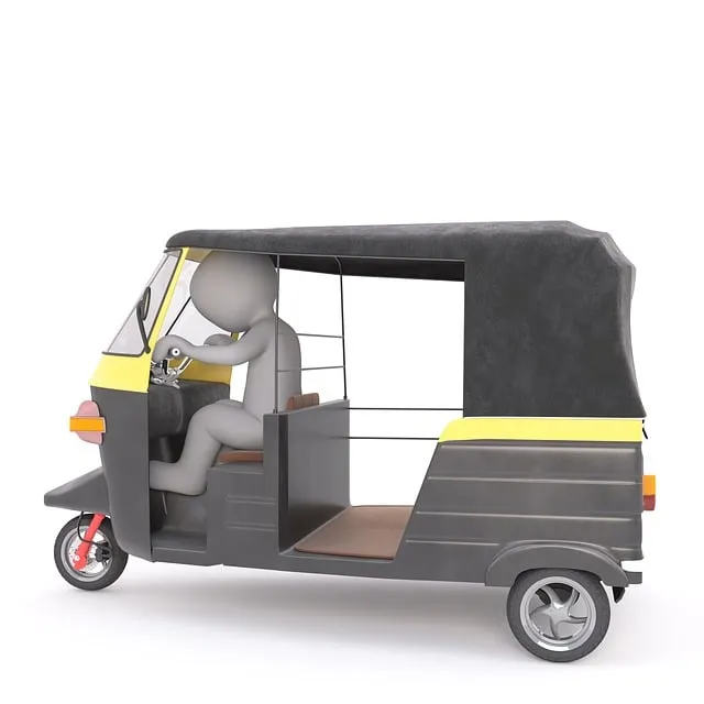 Free Tuk-Tuk White Male illustration and picture