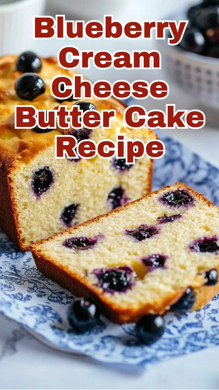 Blueberry Cream Cheese Butter Cake Recipe