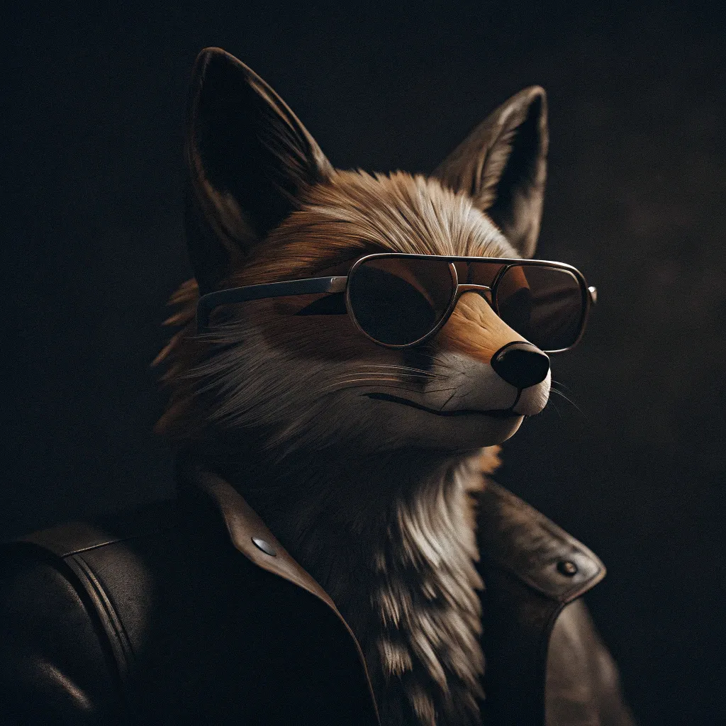 a cool fox in sun glasses