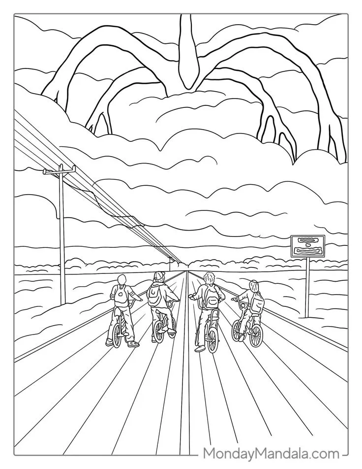 20 Free Stranger Things Coloring Pages: Demogorgon, Vecna & More!
