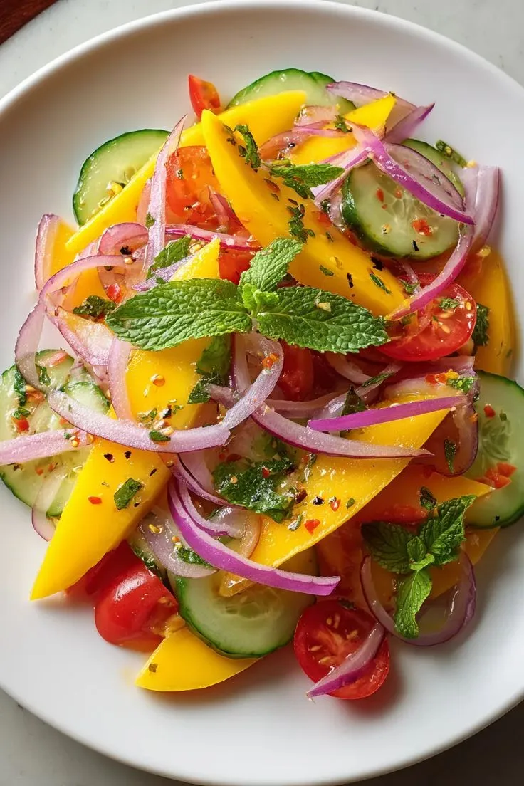 Refreshing Mango Salad Recipe with Lime Dressing