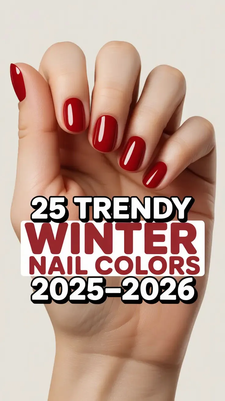 Trendy Winter Nail Colors 2025–2026 | Cute Gel & Sparkly Designs