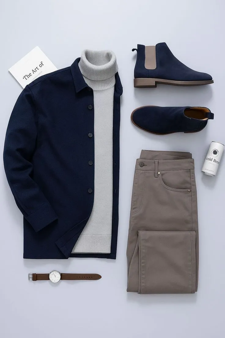 neutral colour outfit for men
