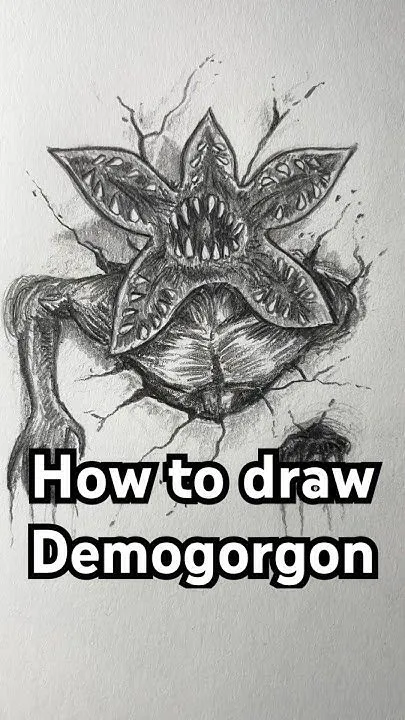 How to draw Demogorgon from Stranger Things! Easy! #art #strangerthings #demogorgon #howtodraw