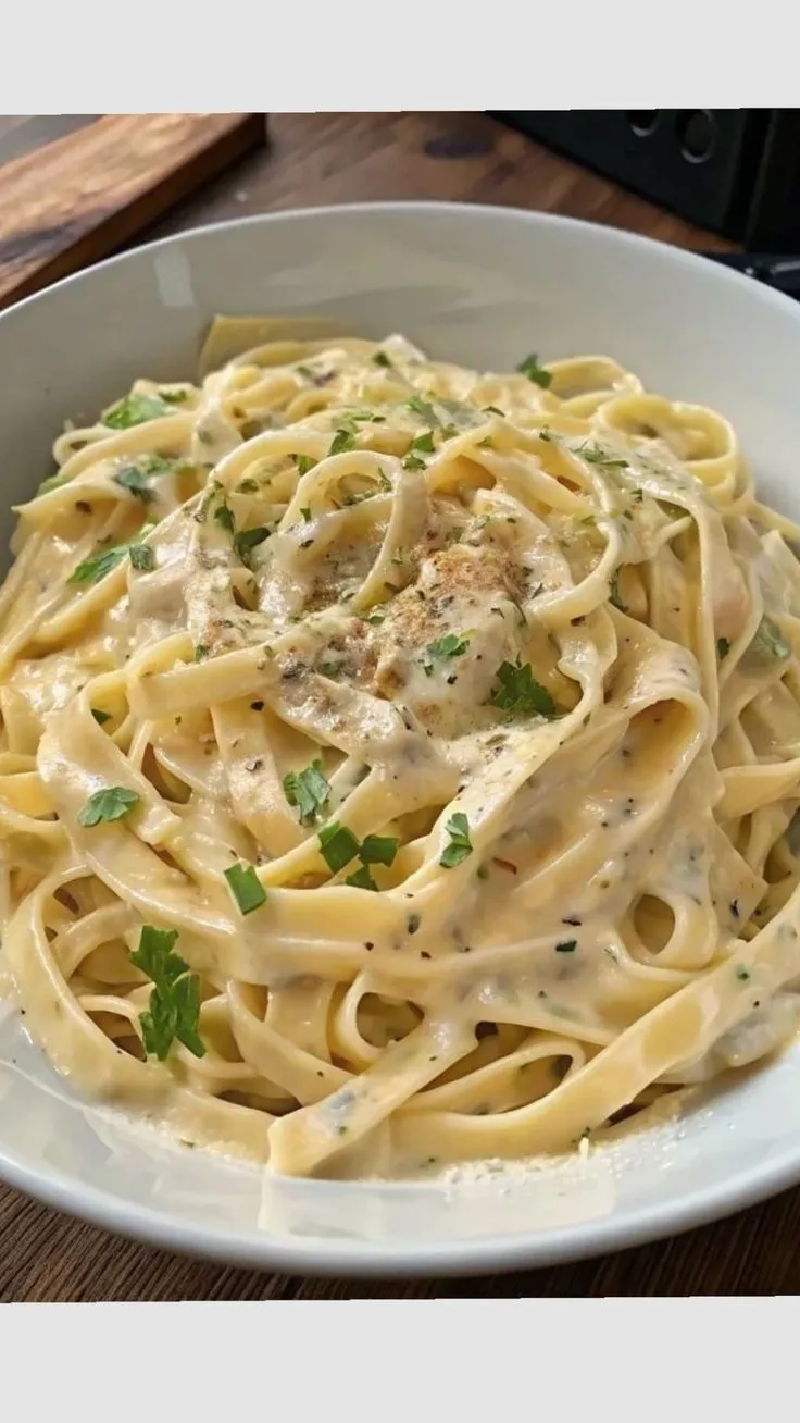 a white bowl filled with pasta and sauce