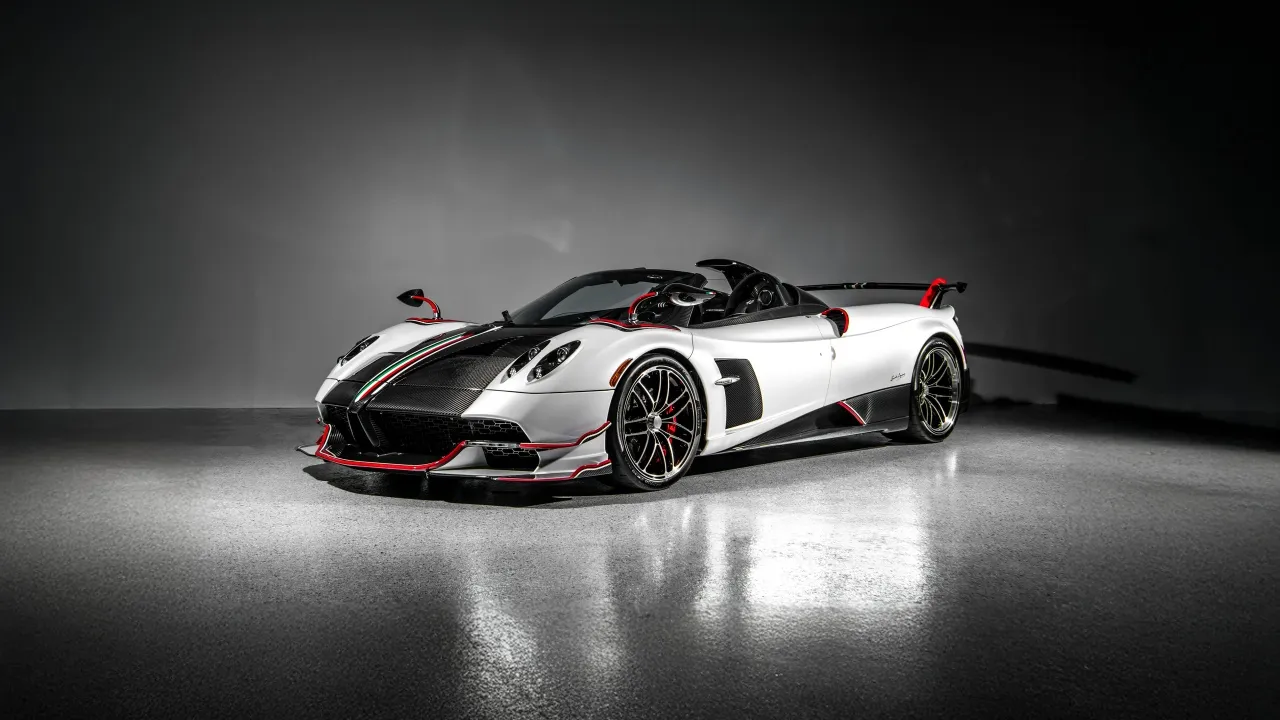 Pagani Huayra Roadster, Hypercar, Dark background