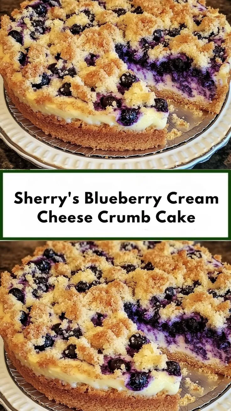 Sherry’s Blueberry Cream Cheese Crumb Cake