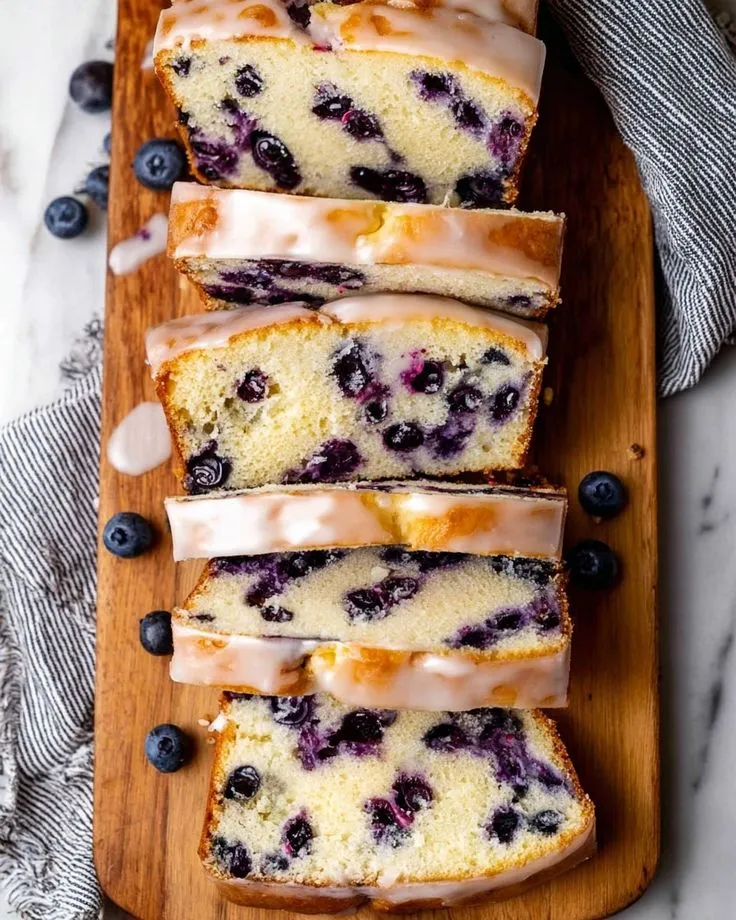 Lemon Blueberry Bread with Lemon Glaze Recipe