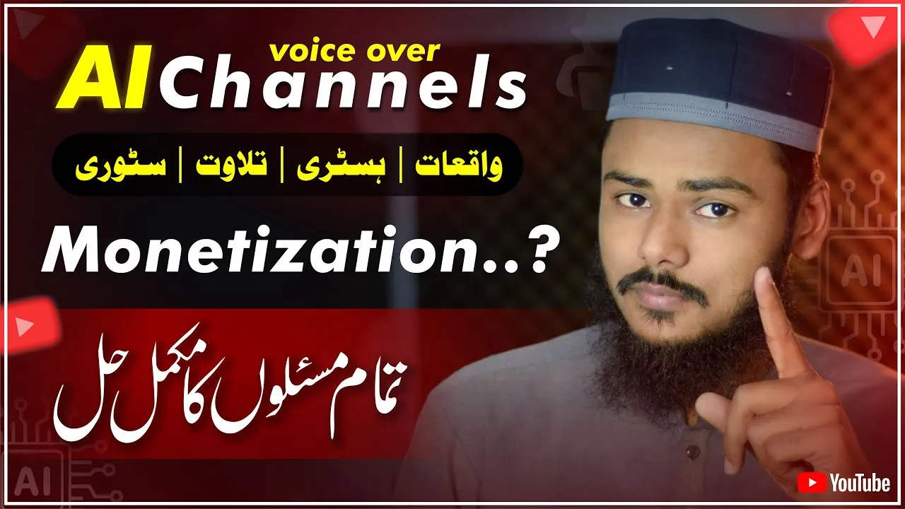 How to Monetize AI Voice Over Videos | Voice Over Channels K Tmam Masail ka Hal