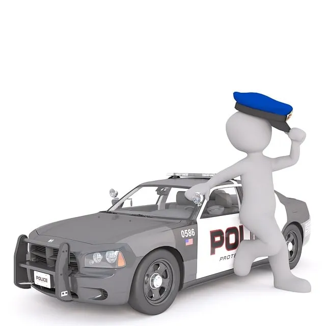 Free Police Car White Male illustration and picture