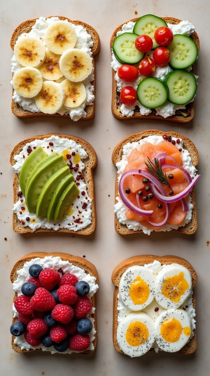 📌 Cottage Cheese Breakfast Toast 🍞🥄