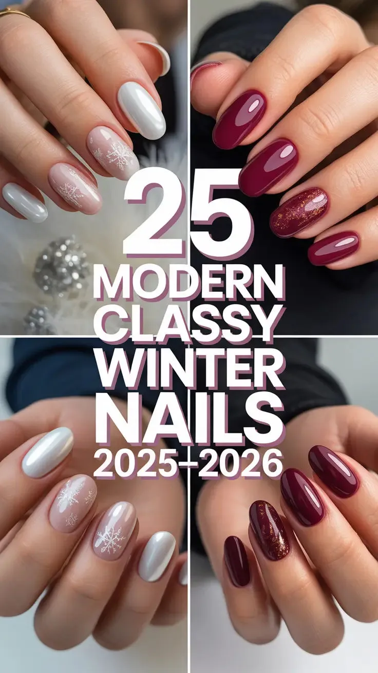 Modern Classy Winter Nails 2025– 2026: Chic Simple Designs & Inspo for a Polished Look