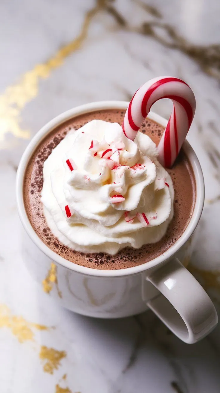Candy Cane Hot Chocolate That Brings Cozy Holiday Vibes ❤️