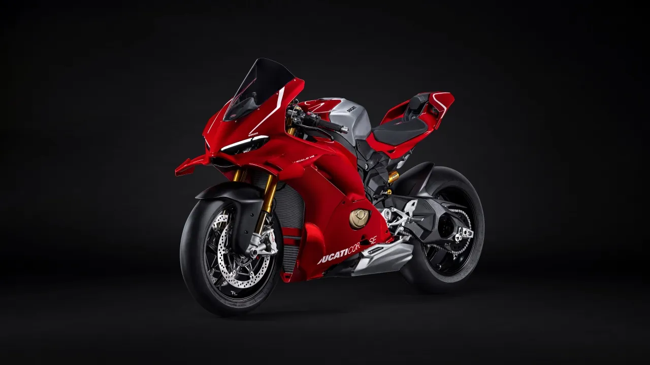 Ducati Panigale V4 R, Dark background, Red bikes, 5K, Sports bikes, 2026