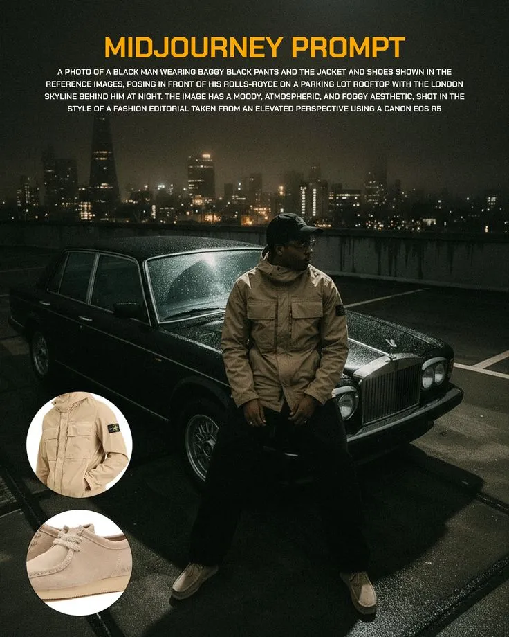 MidJourney prompt + reference 📸If you’re not adding references when creating images using any AI tool, you’re likely to struggle to get the exact results you’re hoping for. Here’s an example of a prompt in MidJourney using a reference. → For brand and cre