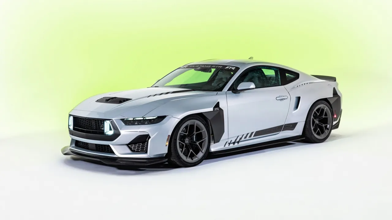 Ford Mustang RTR Spec 5, 2026, 5K, White background, Ford Mustang RTR
