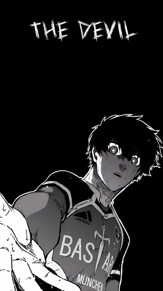 the devil is holding his arm out in front of him, with text above it