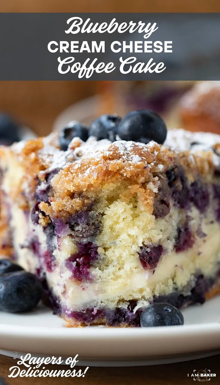 Blueberry Cream Cheese Coffee Cake - You need to try this!