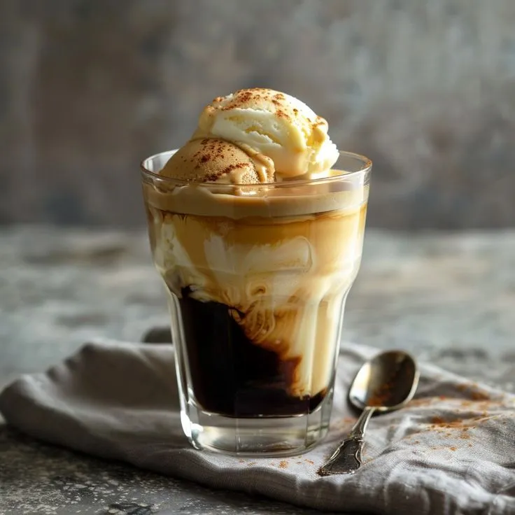 ☕🍨 Affogato – Enjoy a luxurious Italian dessert where rich espresso is poured over a scoop of creamy vanilla ice cream for a perfect balance of bitter and sweet. Ingredients: • 2 scoops vanilla ice cream • 1 shot hot espresso • Optional: chocolate shaving