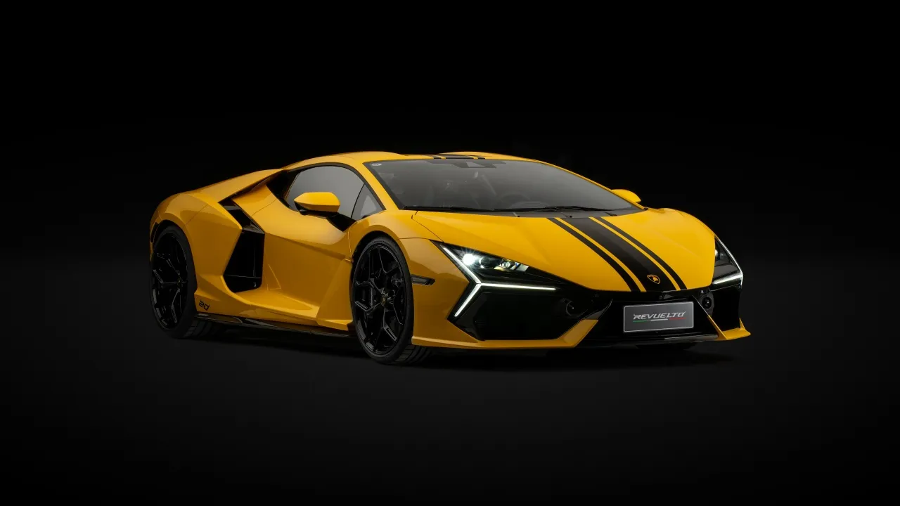 Lamborghini Revuelto, 20th Anniversary, 5K, 8K, Dark background