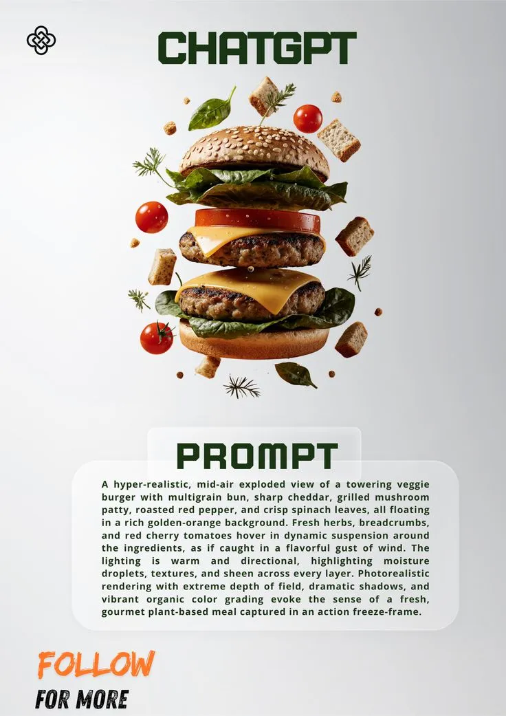 Create Stunning Food Art: Must-Try AI Burger Prompt for Viral Visuals!