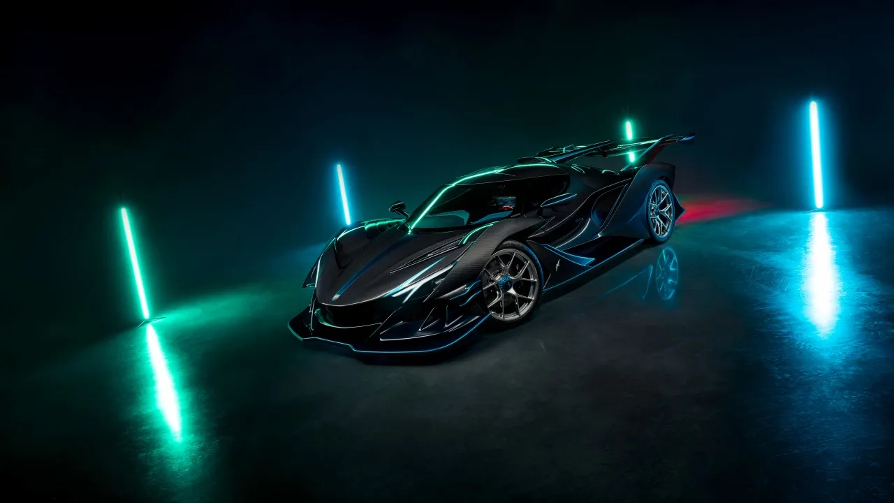 Apollo Intensa Emozione Ocean Dragon, 5K, Sports cars, Neon Lights