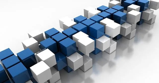 Free Blue Cubes illustration and picture