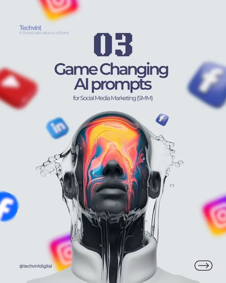 3 Game-Changing AI Prompts that can help you create smarter, faster, and more impactful SMM strategies.#TechVint #AIPrompts #SocialMediaMarketing #DigitalMarketing #AIForBusiness #MarketingTrends