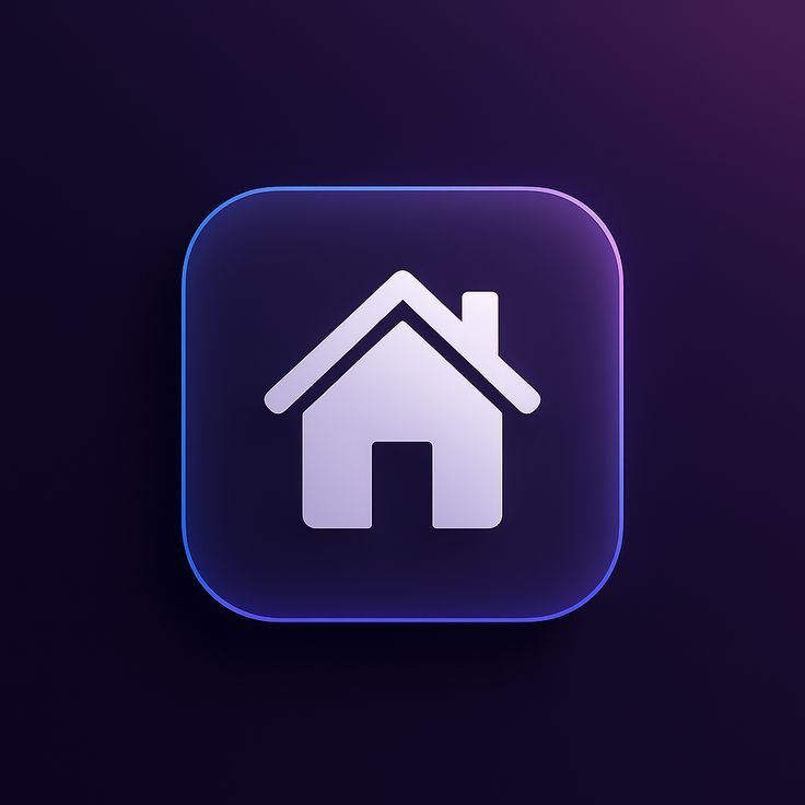 3D Glassmorphism Home Icon
