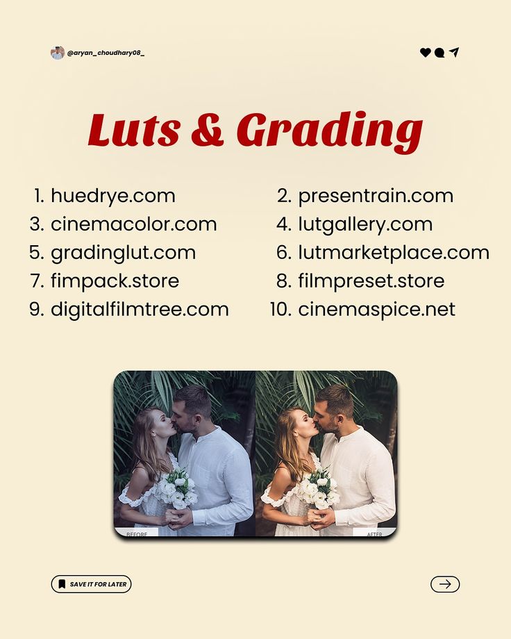 Best Sites for LUTs and Grading