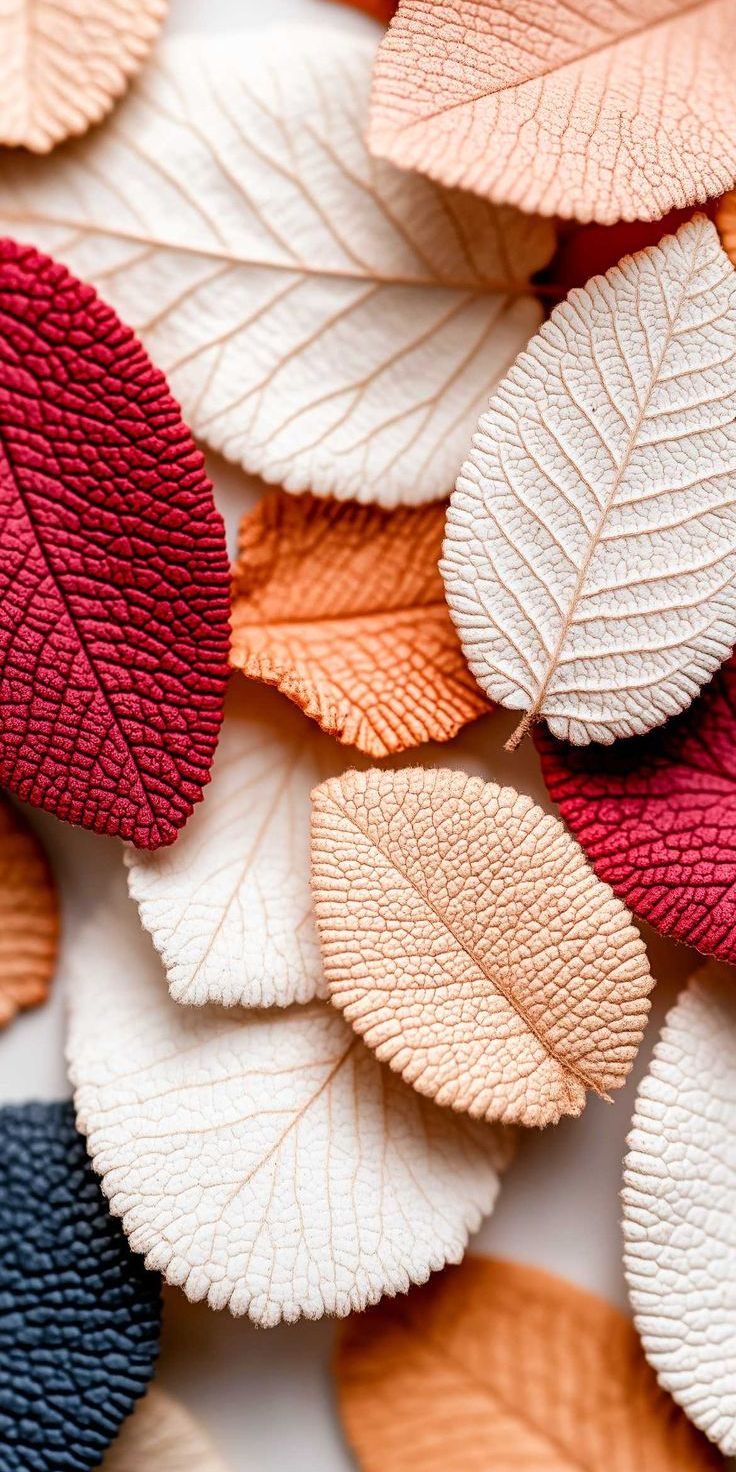 Textured Colorful Leaves