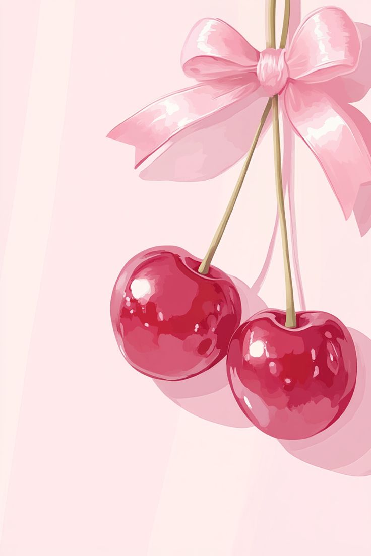 Pink Cherries Bow