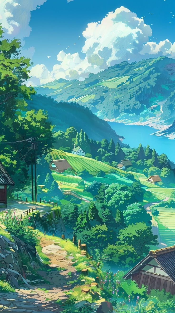 Anime Green Countryside