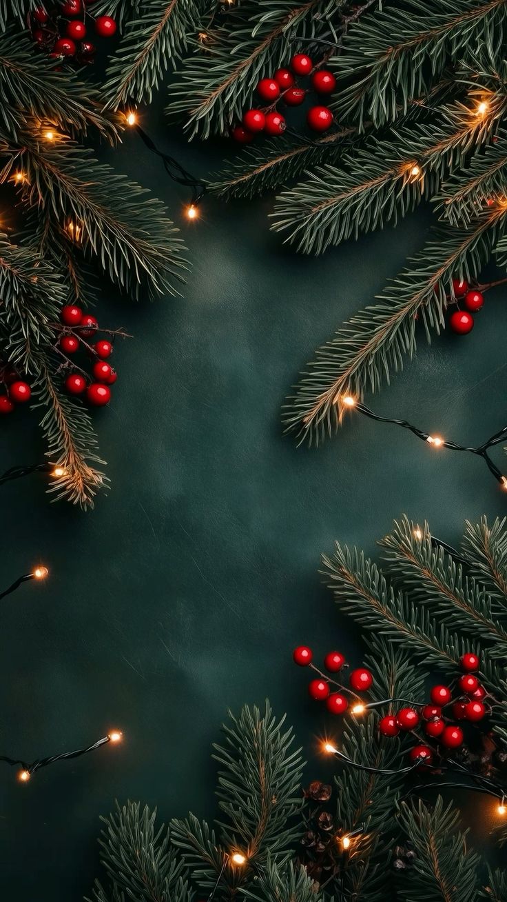 Dark Christmas Flatlay