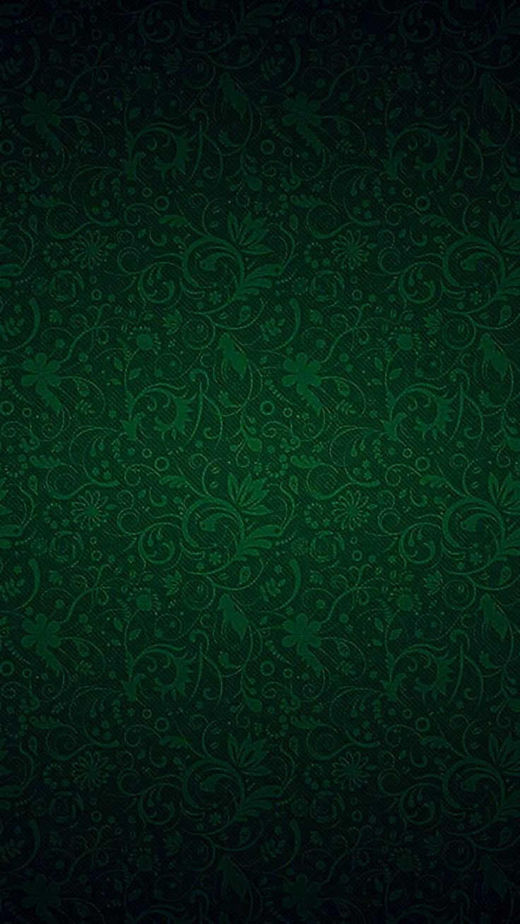 Dark Green Damask