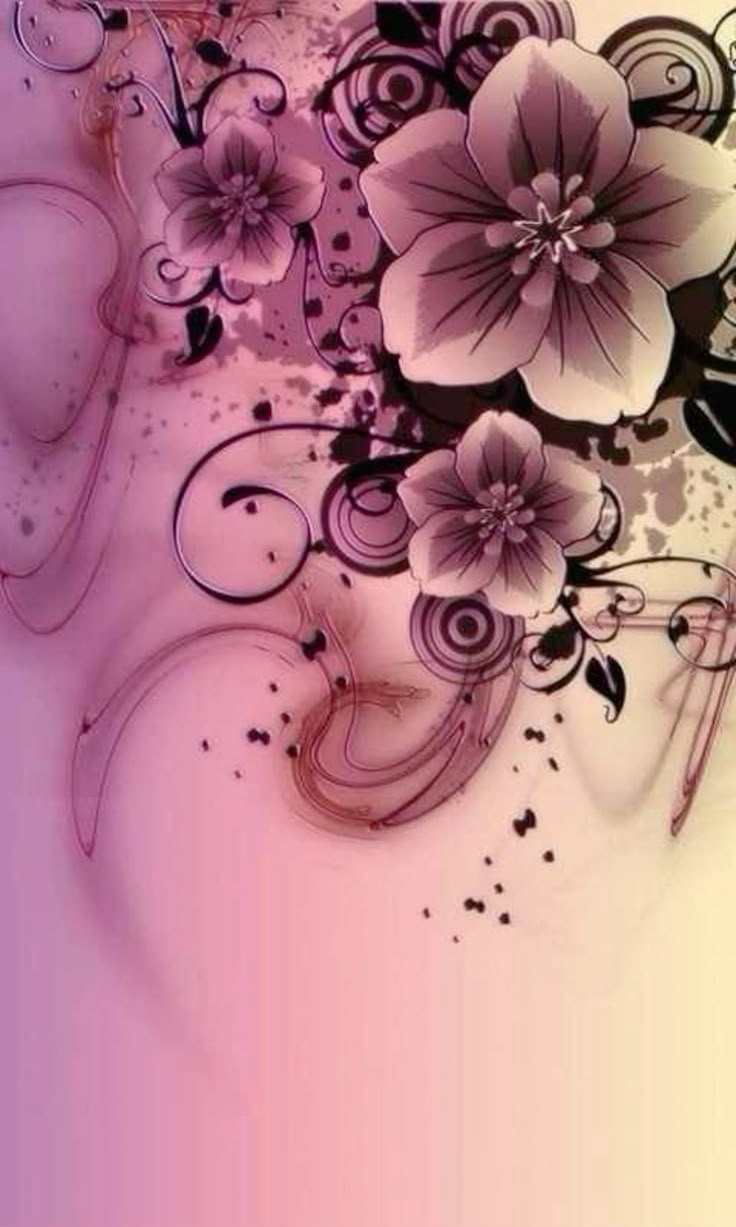 Purple Floral Art