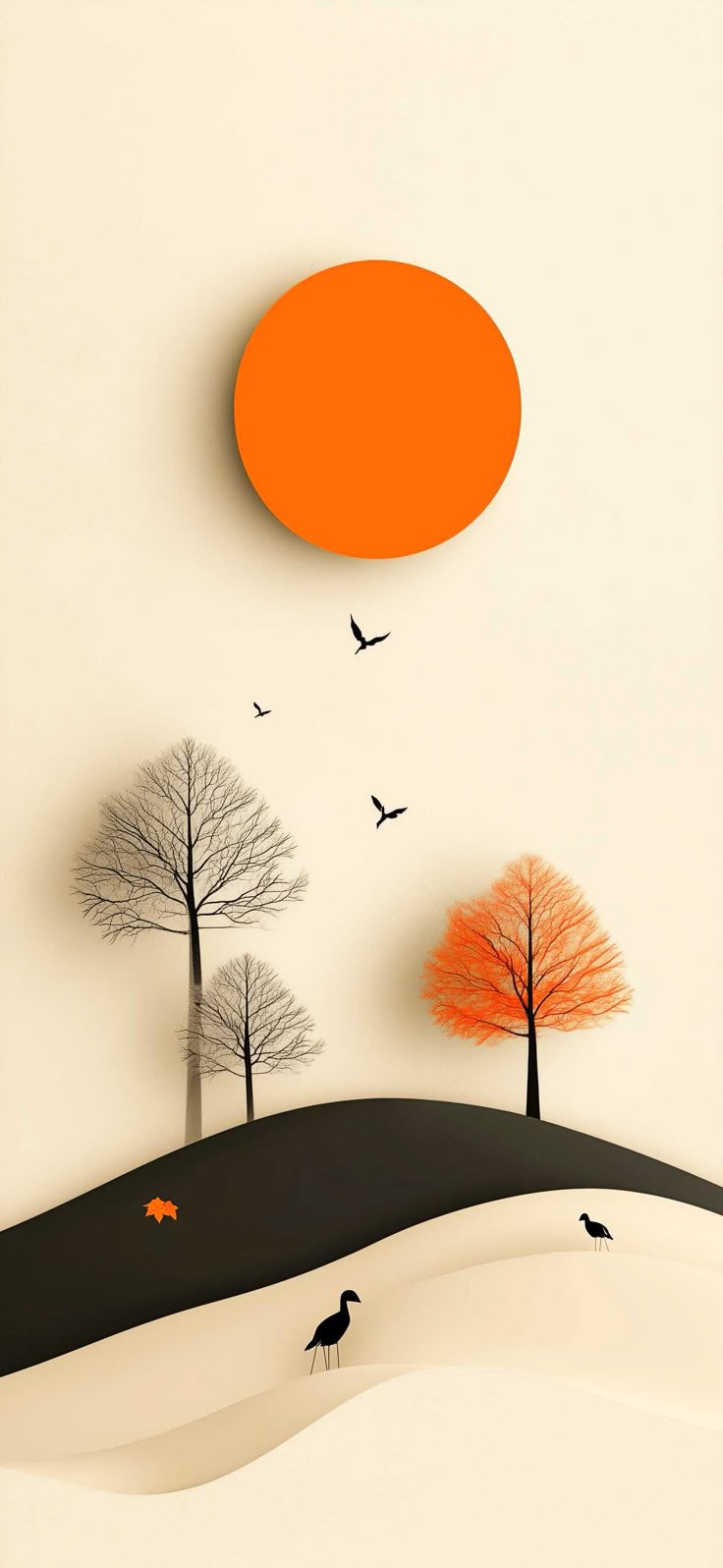 Minimalist Autumn Sun